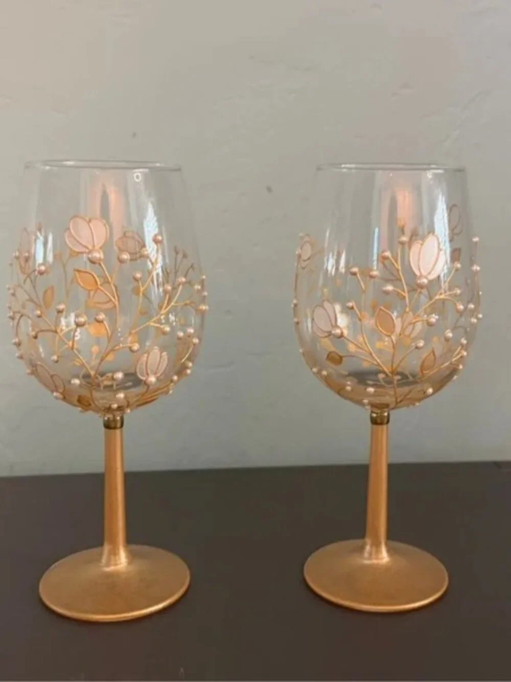 Unique 30th (Pearl) Anniversary Glasses - Set of 2